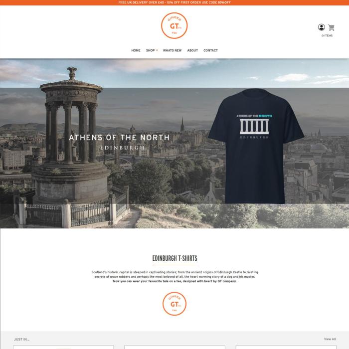 Ginger Tee Company Website