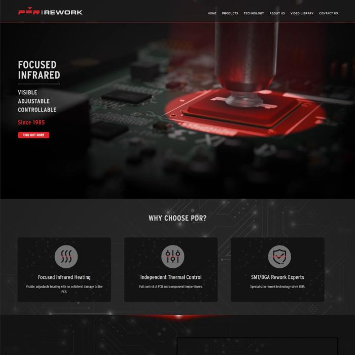 PDR Rework Website Design