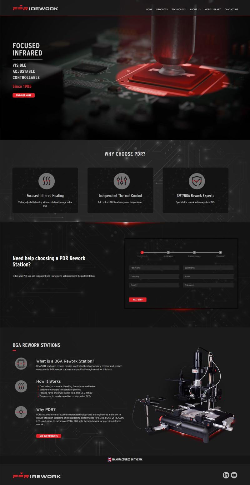 PDR Rework Website Design