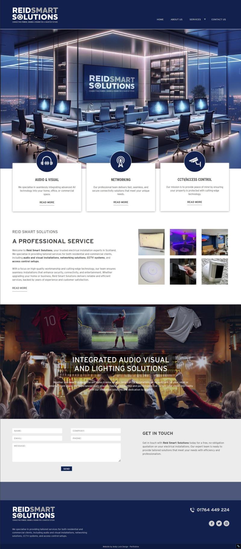 Reid Smart Solutions Website Design by Andy Lock Design