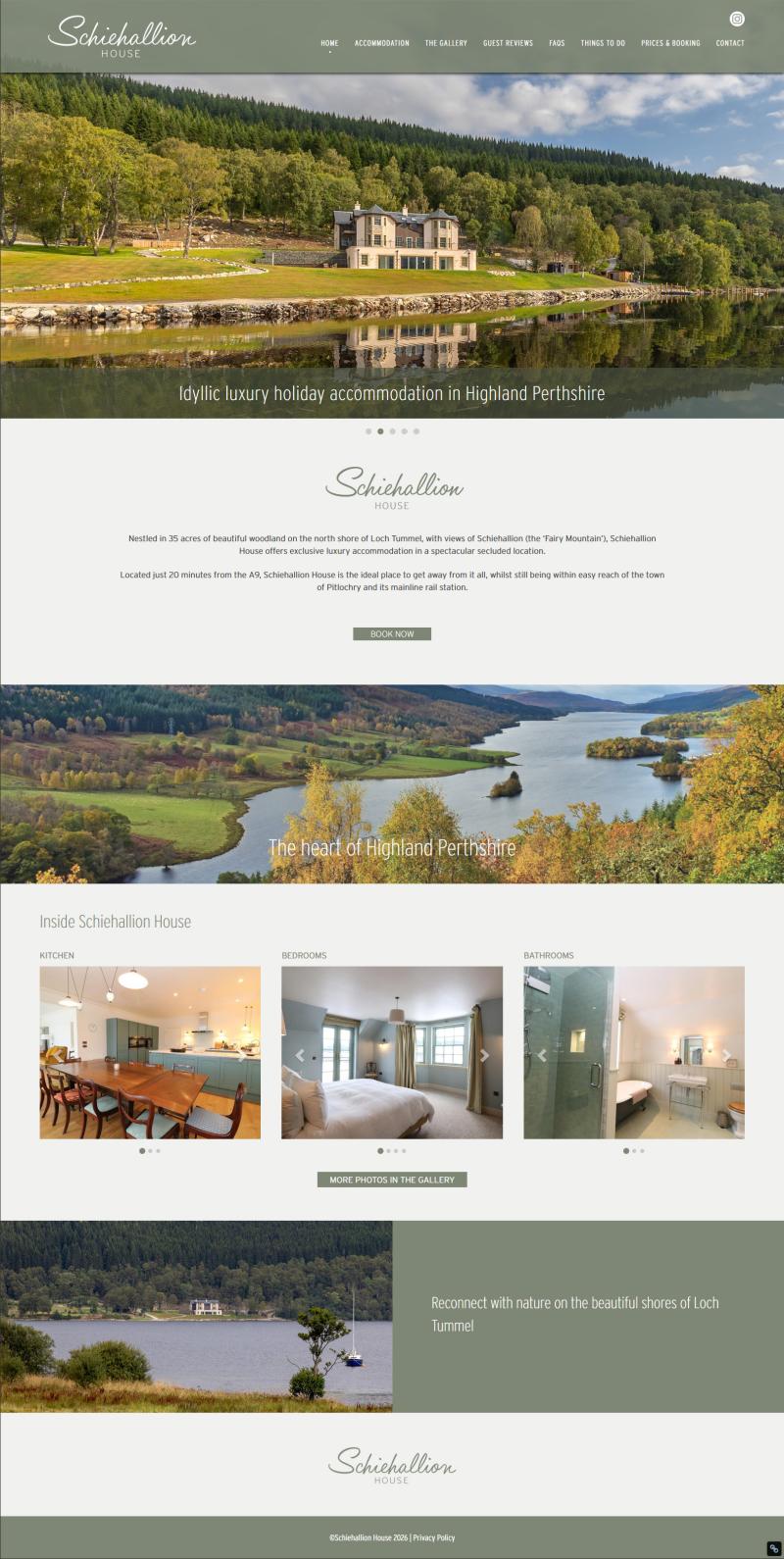 Schiehallion House Website Design